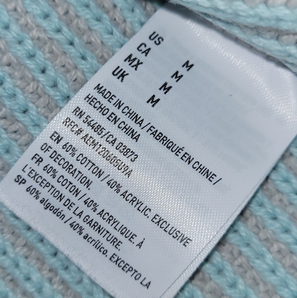 AEO Sweater - Crew neck - blue with hints of pink - Medium - Picture 6 of 8